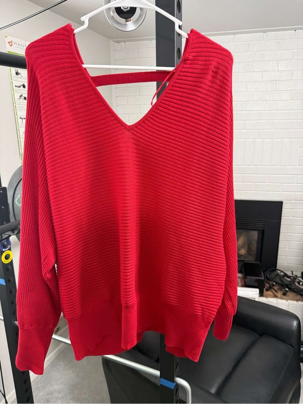 NWT Chic Red V-Neck Women's Top XL